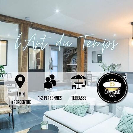 Apartamento L'Art Du Temps - Terrasse -1 Min Hypercentre Troyes Exterior foto